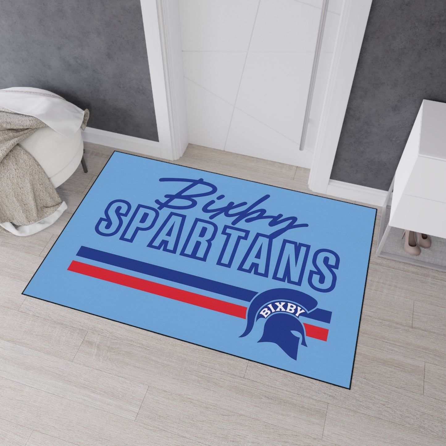 Bixby Spartans Heavy Duty Rubber Backed Floor Mat