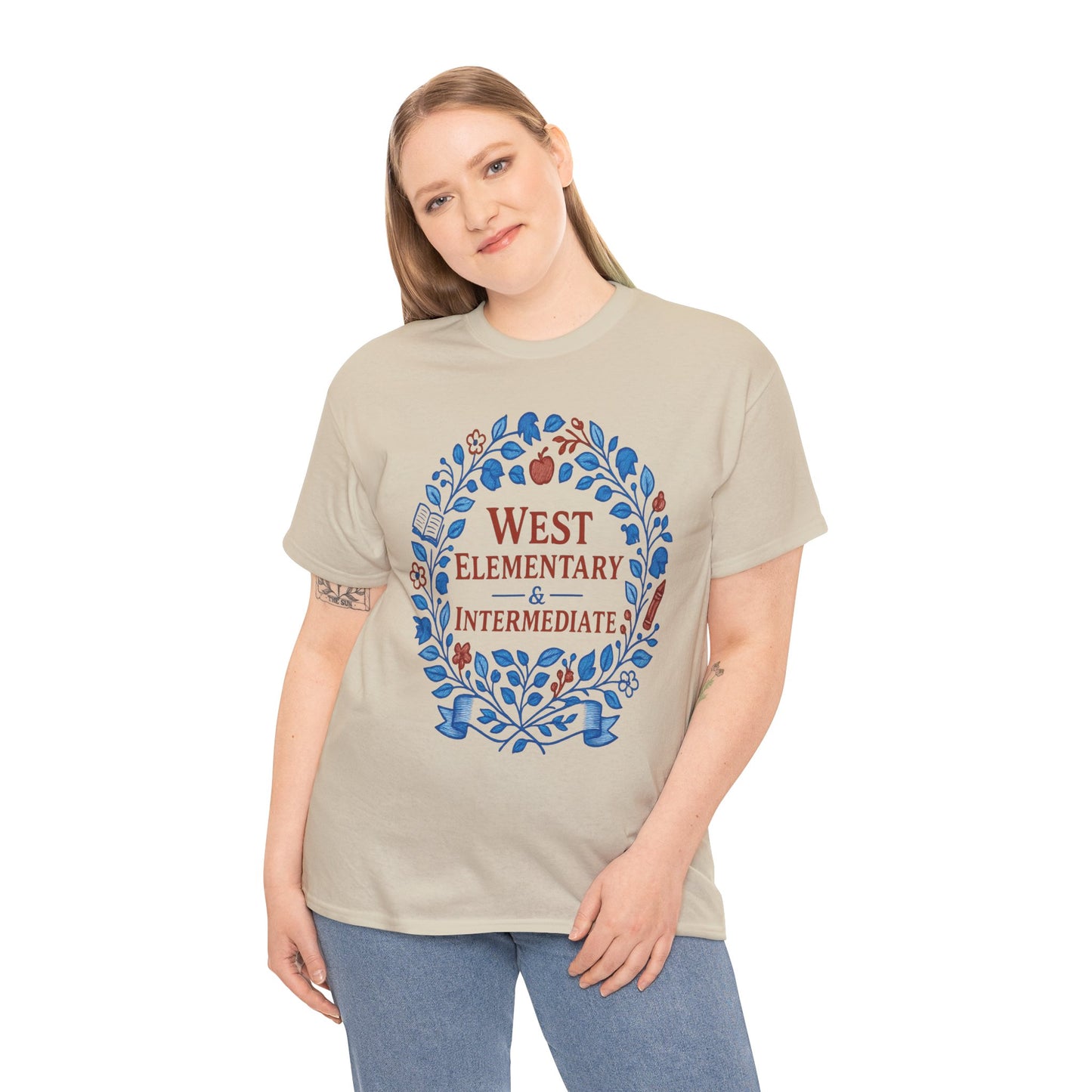 Floral West Intermediate Spartan Gildan Tee