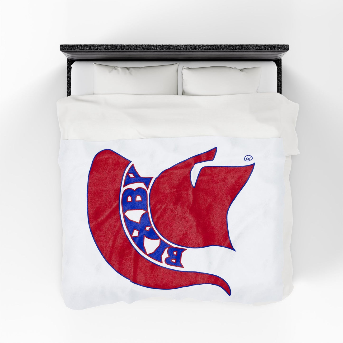 Spartan Red Logo Velveteen Plush Blanket