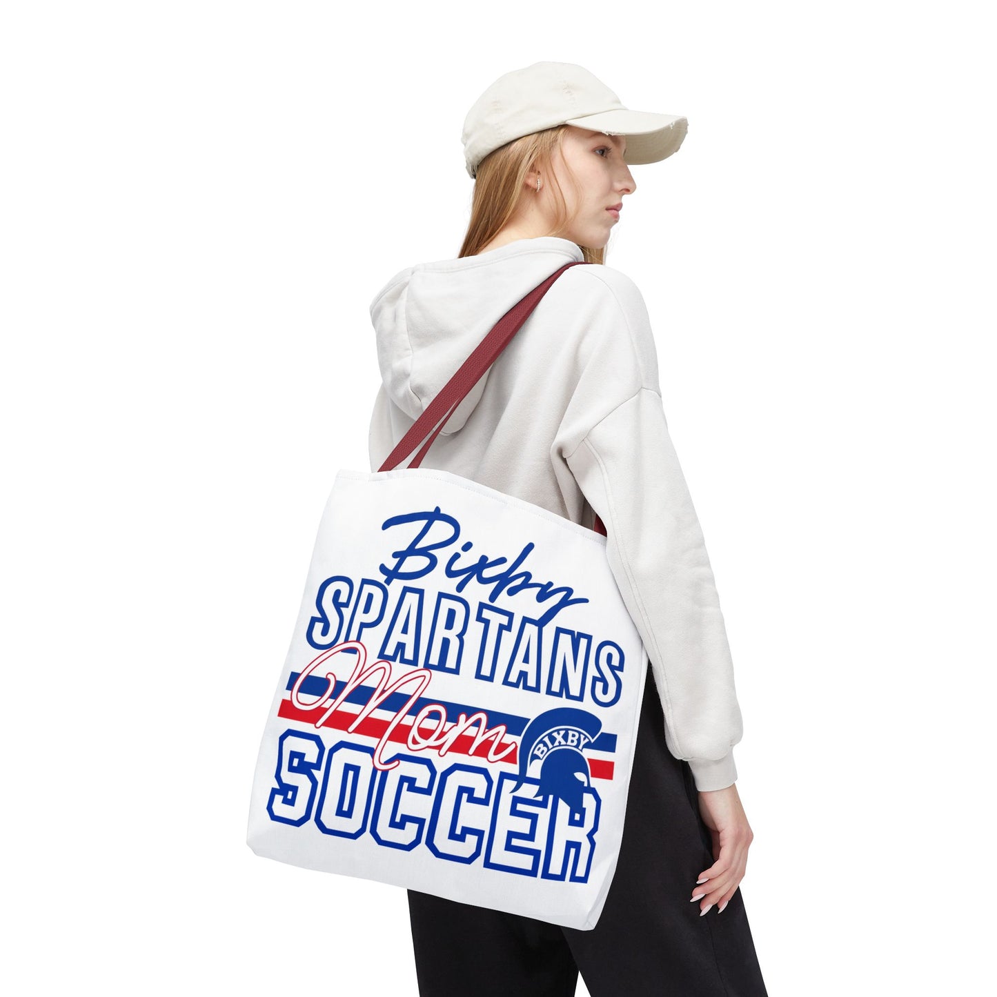 Bixby Spartans Soccer Mom Polyester Tote Bag