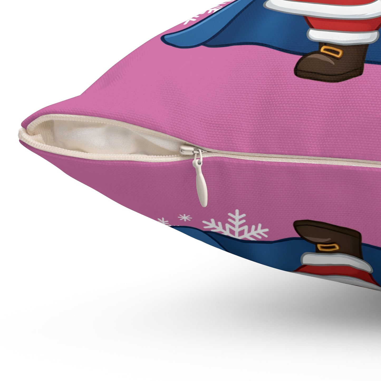 Spartan Santa Pink Christmas Pillow