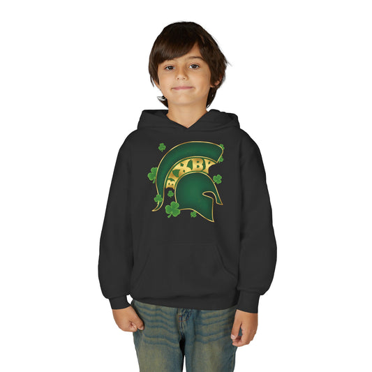 St. Patty's Good Luck Spartan Helmet Youth Hoodie