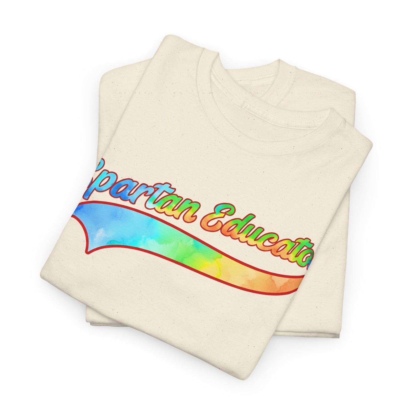 Spartan Educator Tie-Dye Design Gildan Tee With Sleeve Logo