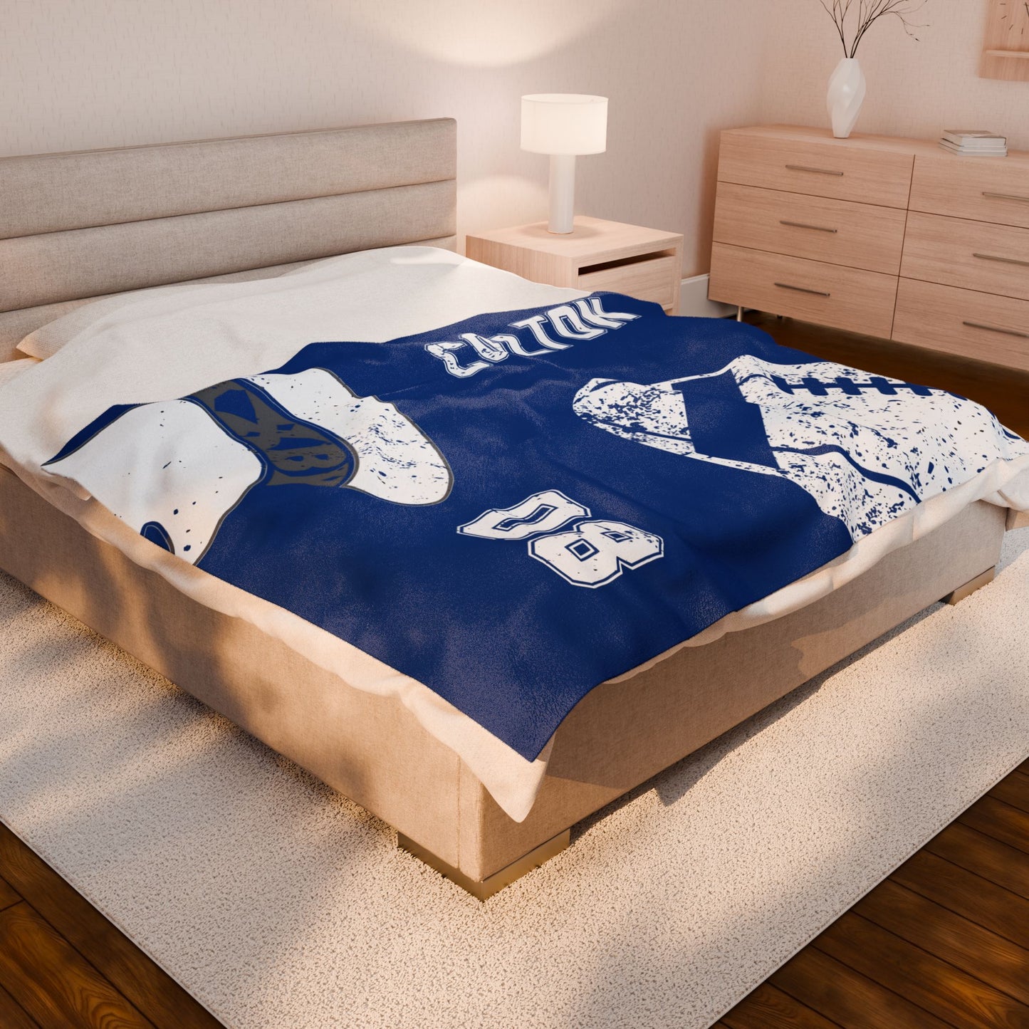 Spartan Football Velveteen Plush Blanket - Customized