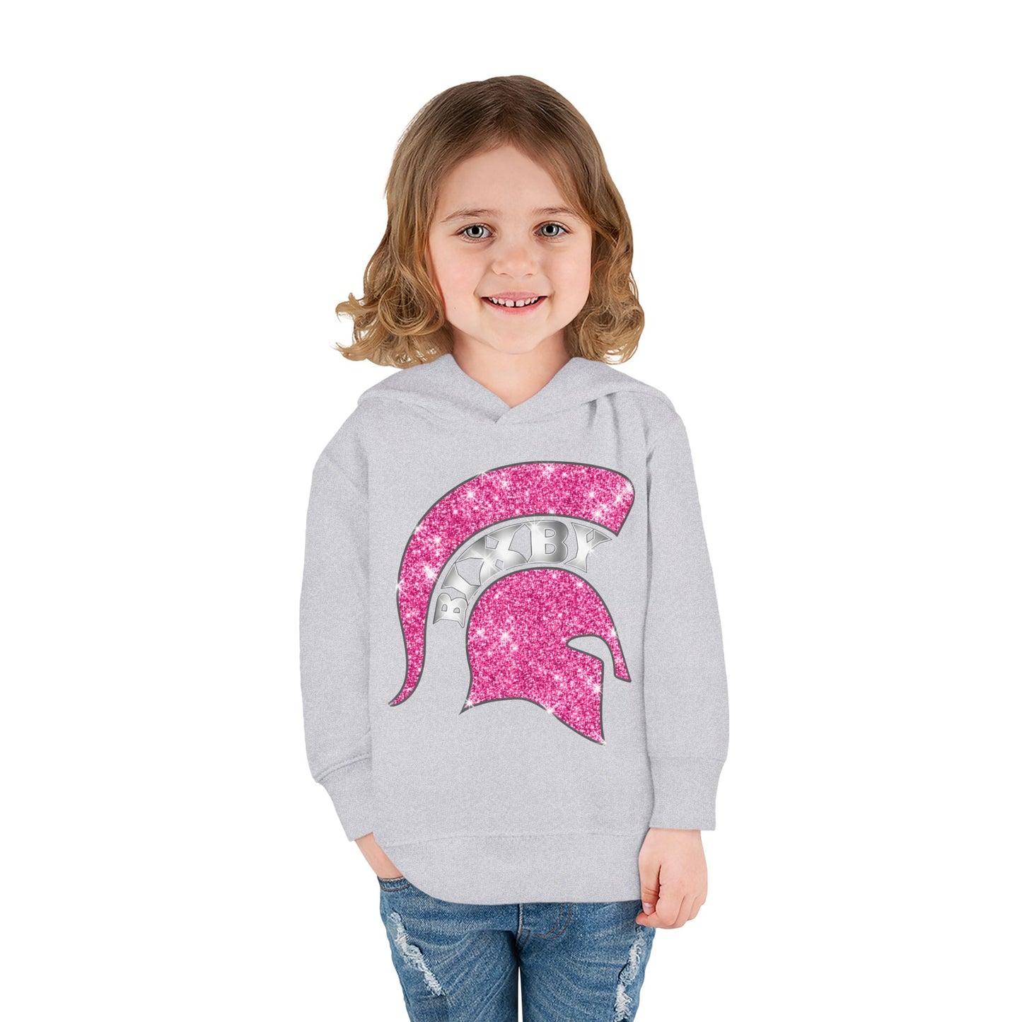 Bixby Spartans Pink Bling Toddler Rabbit Skins Hoodie