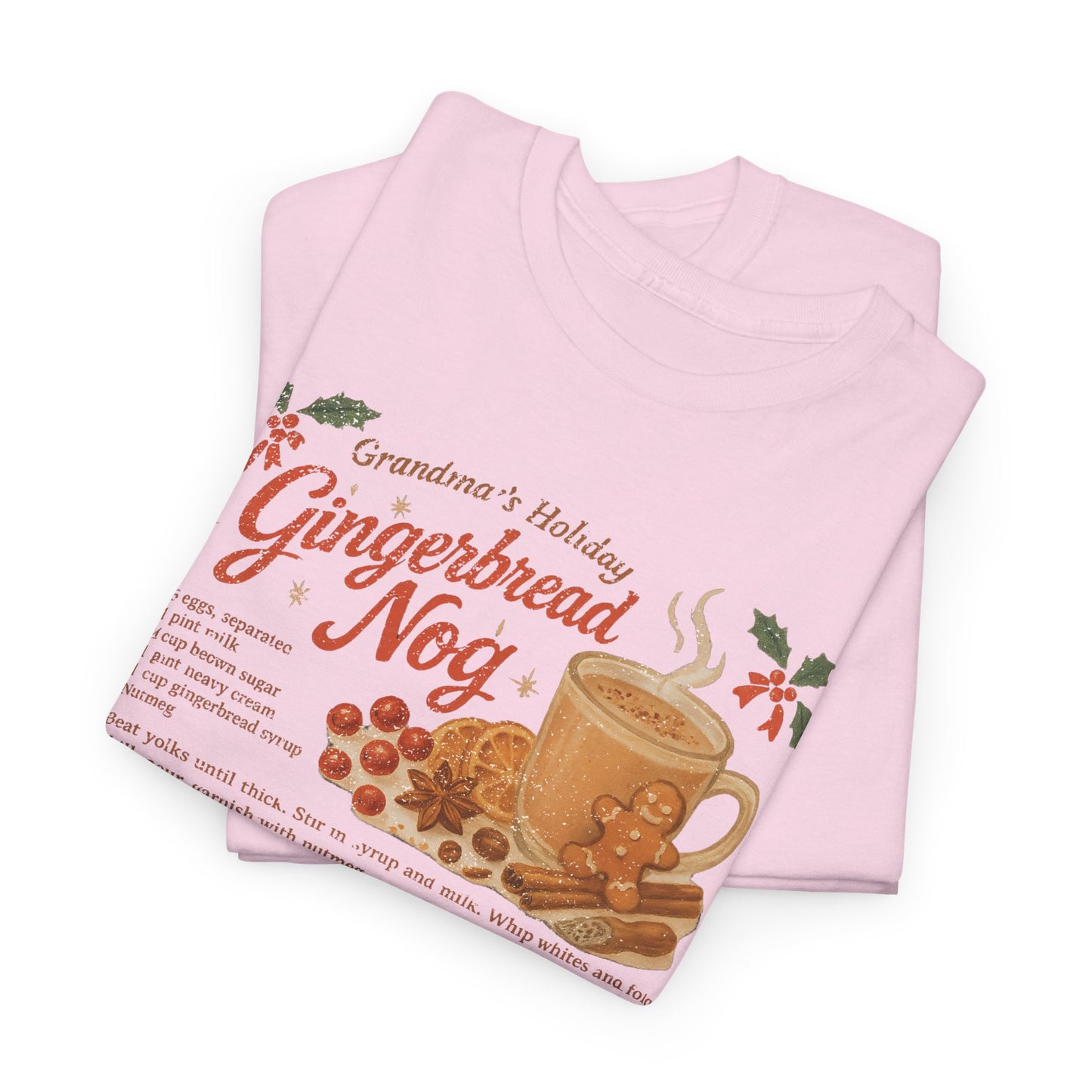 Gingerbread Nog Recipe Tee Holiday Cookie Mug Graphic