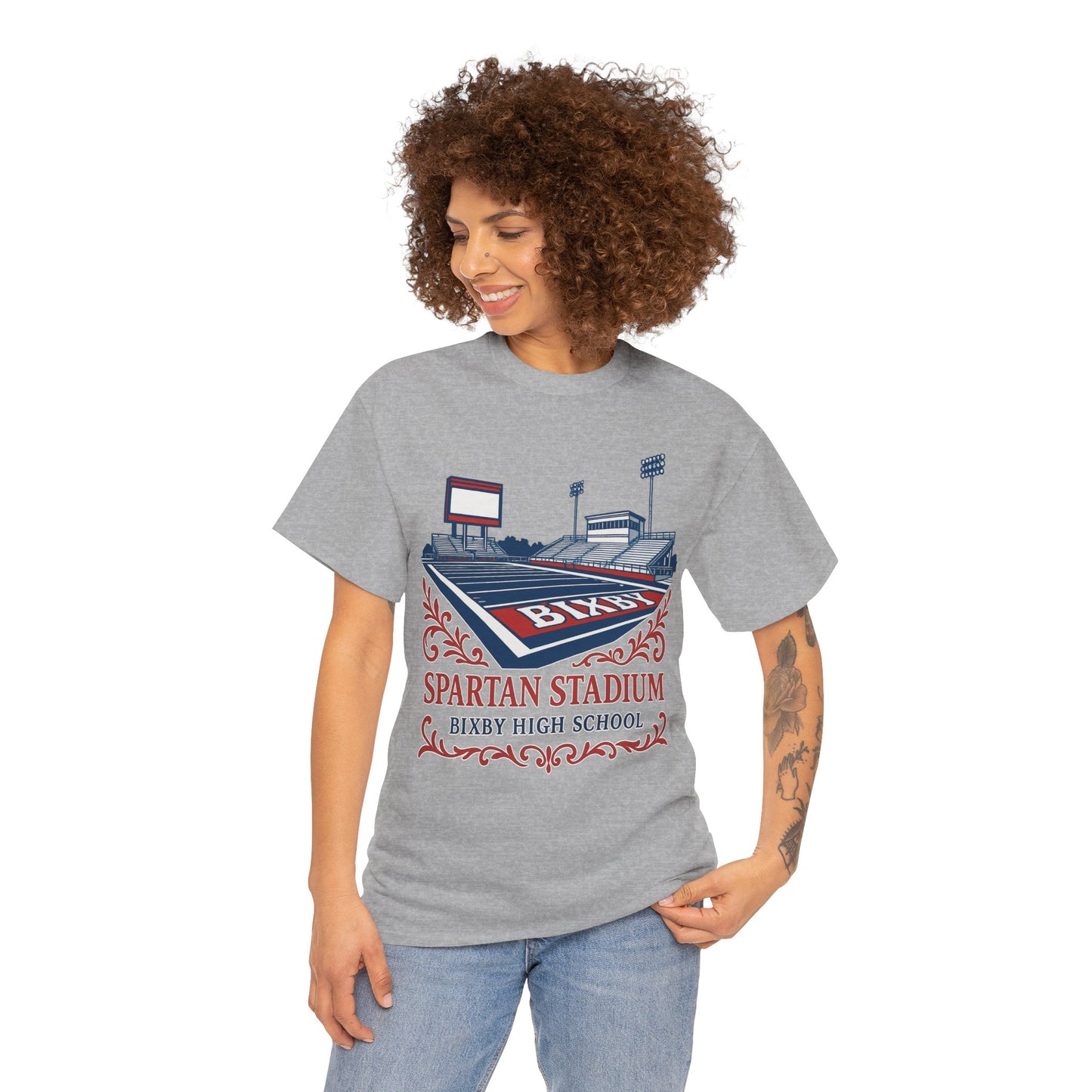 Ornate Spartan Stadium Gildan Tee