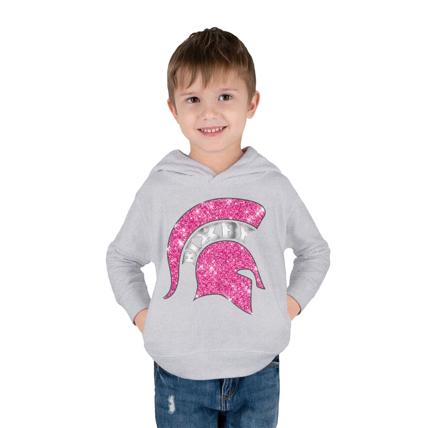 Bixby Spartans Pink Bling Toddler Rabbit Skins Hoodie