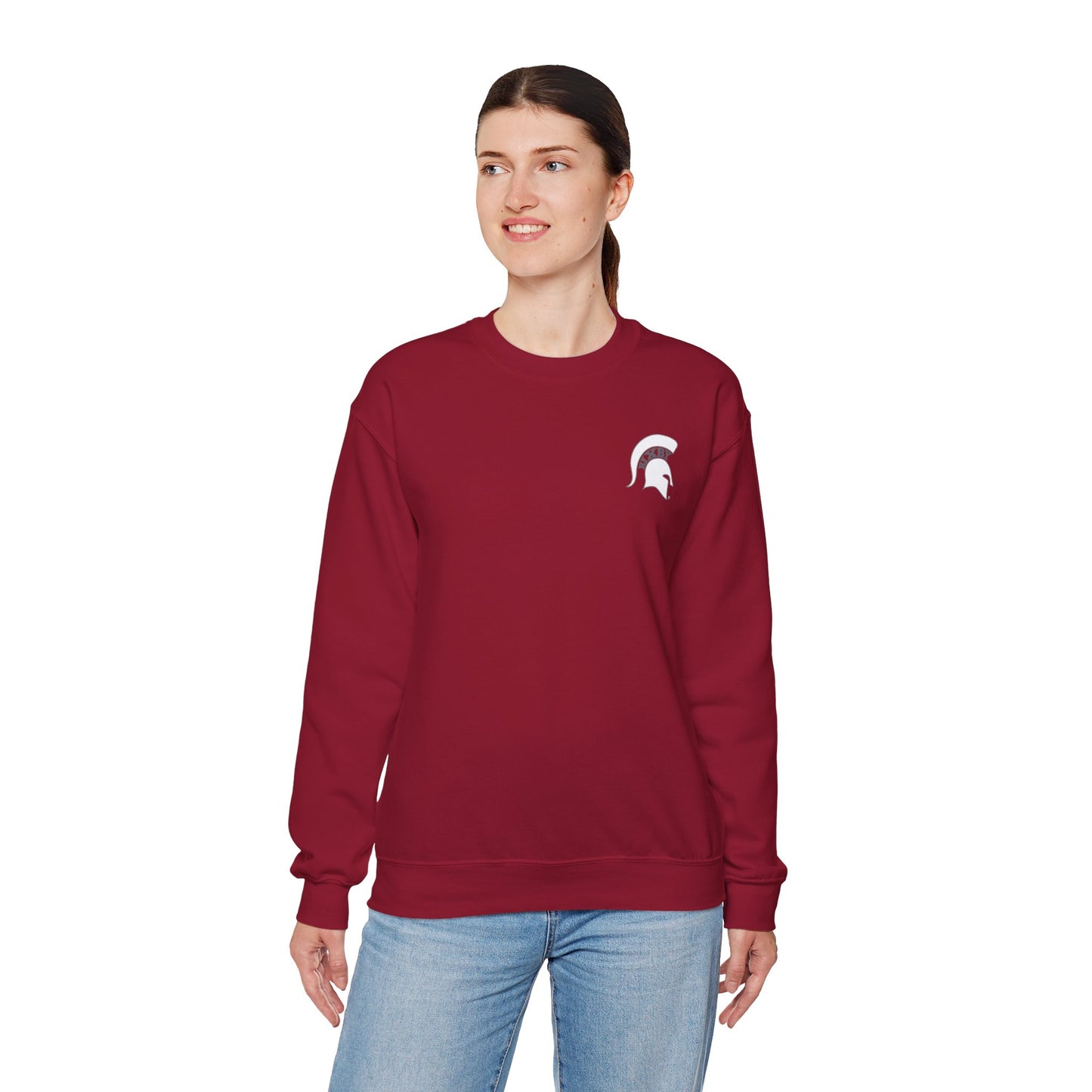 Spartan White Logo Gildan Sweatshirt