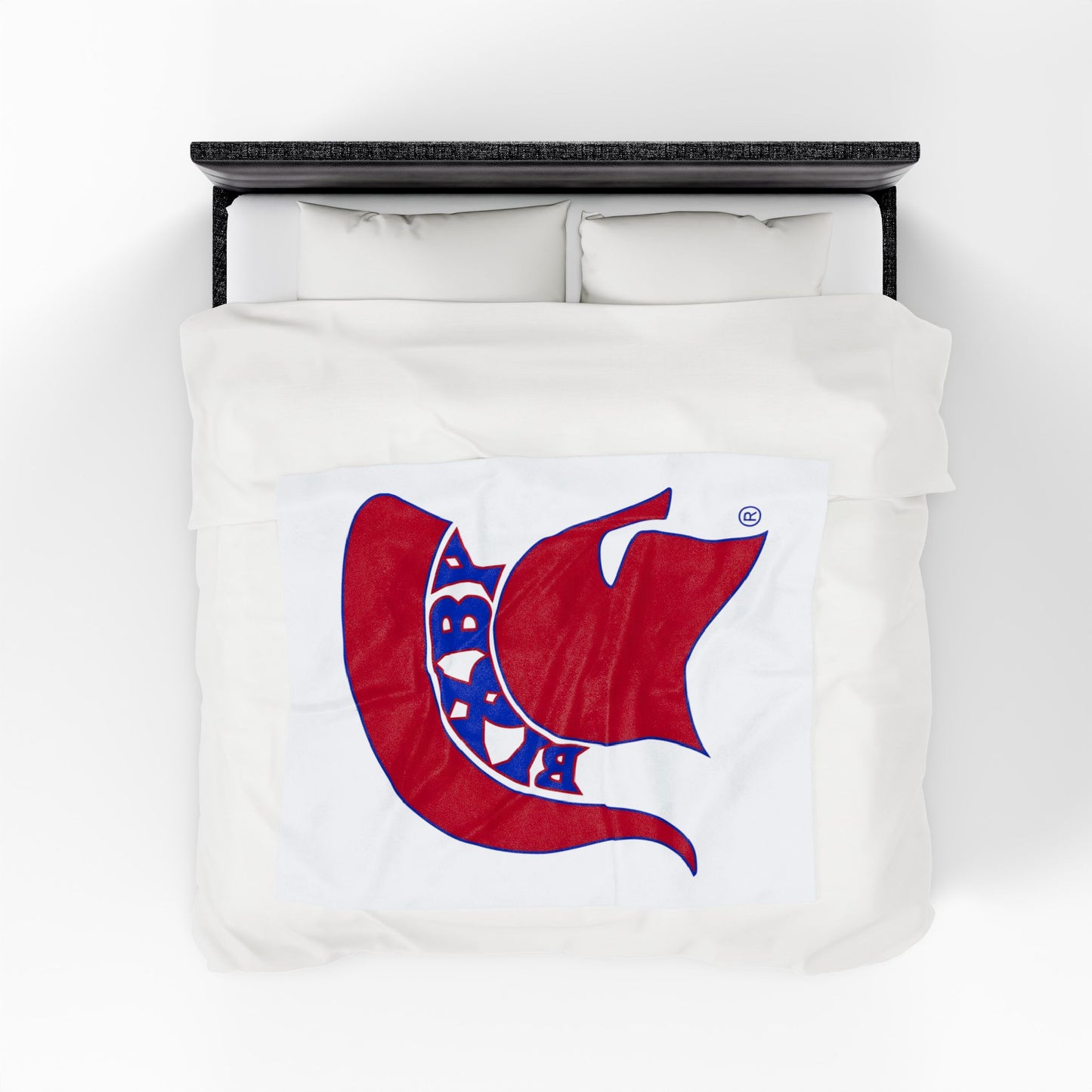 Spartan Red Logo Velveteen Plush Blanket