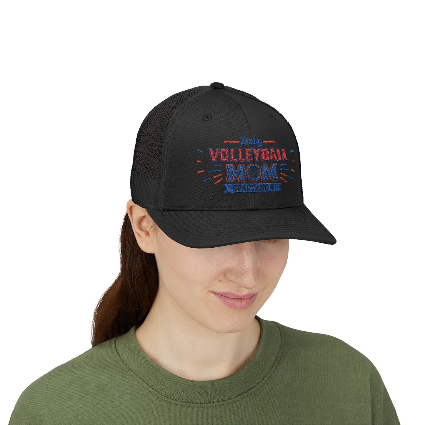 Spartan Volleyball Mom Trucker Snapback