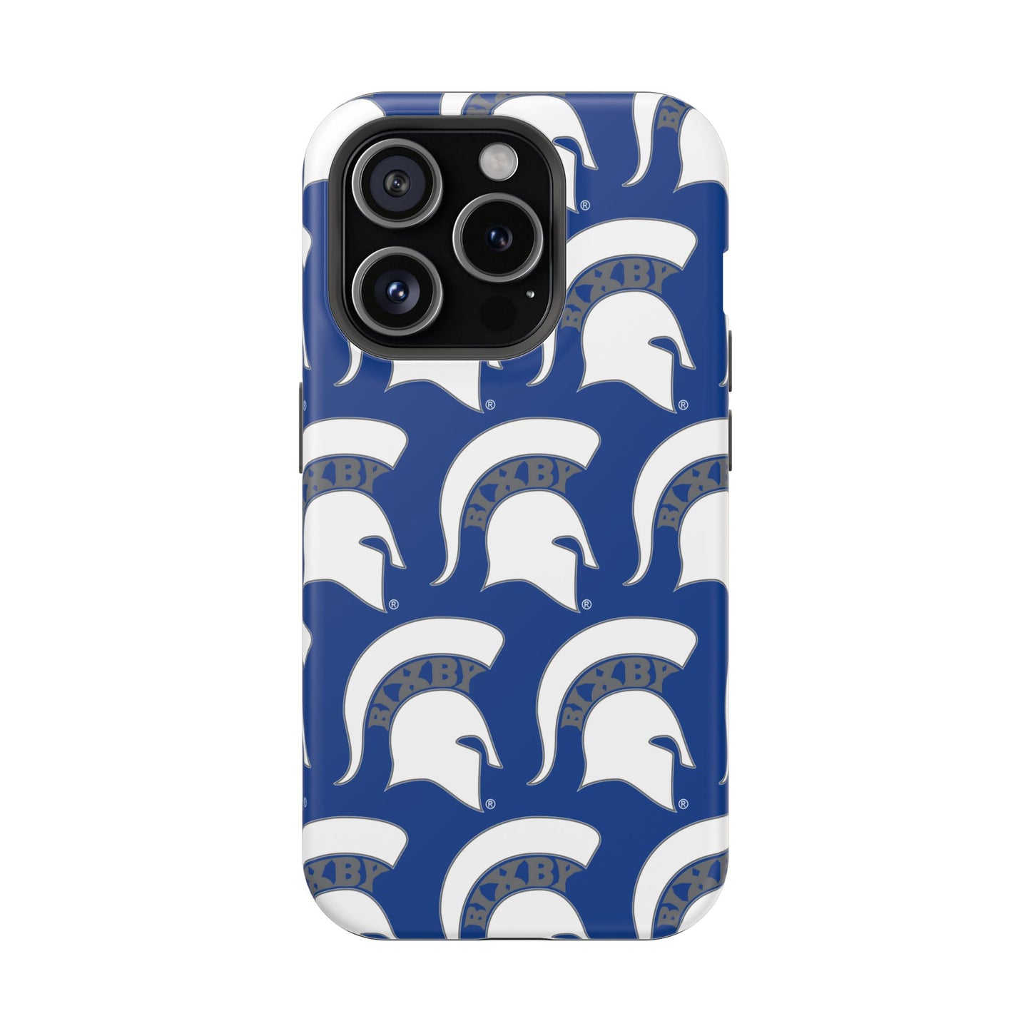 Bixby Spartan White Logo Impact Resistant iPhone Case