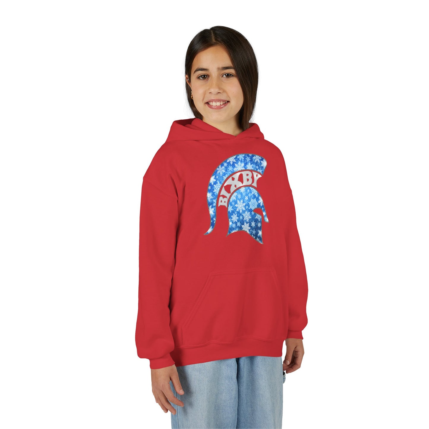 Bixby Spartan Winterfrost Youth Gildan Hoodie
