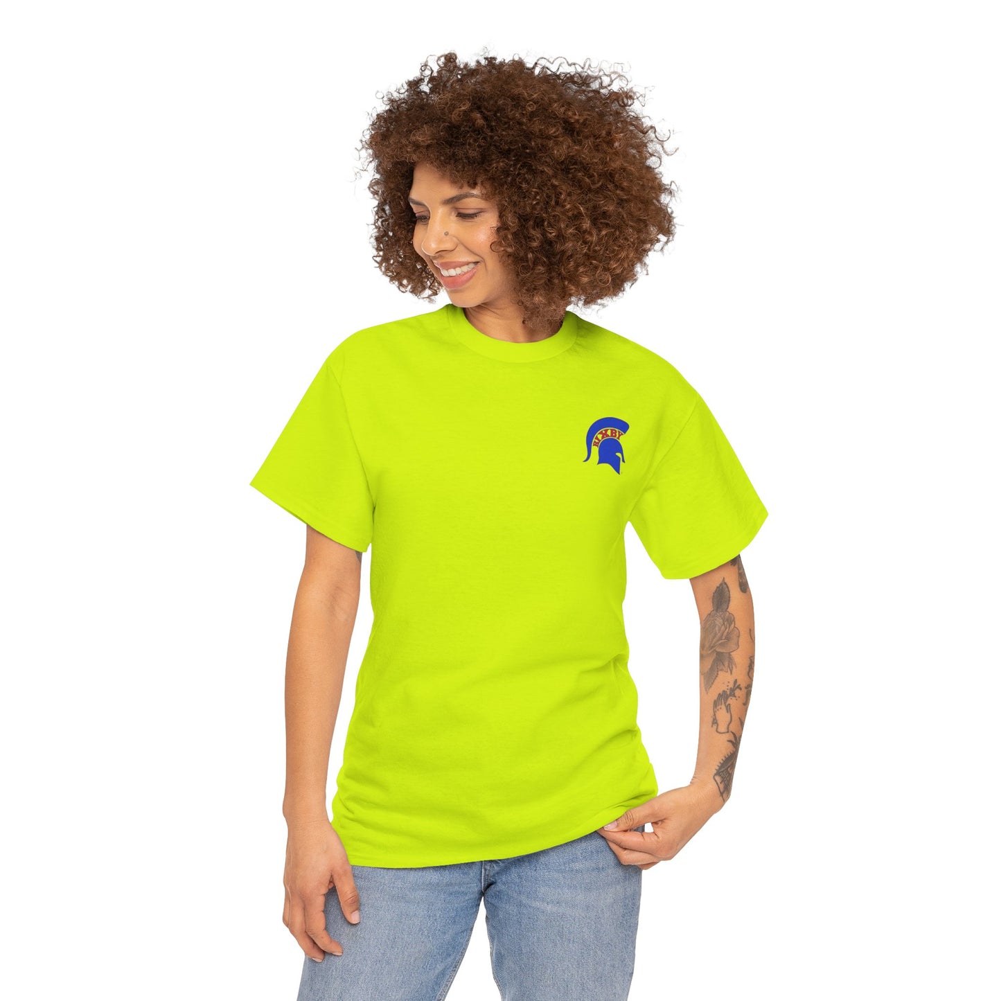Spartan Blue Logo Gildan Tee