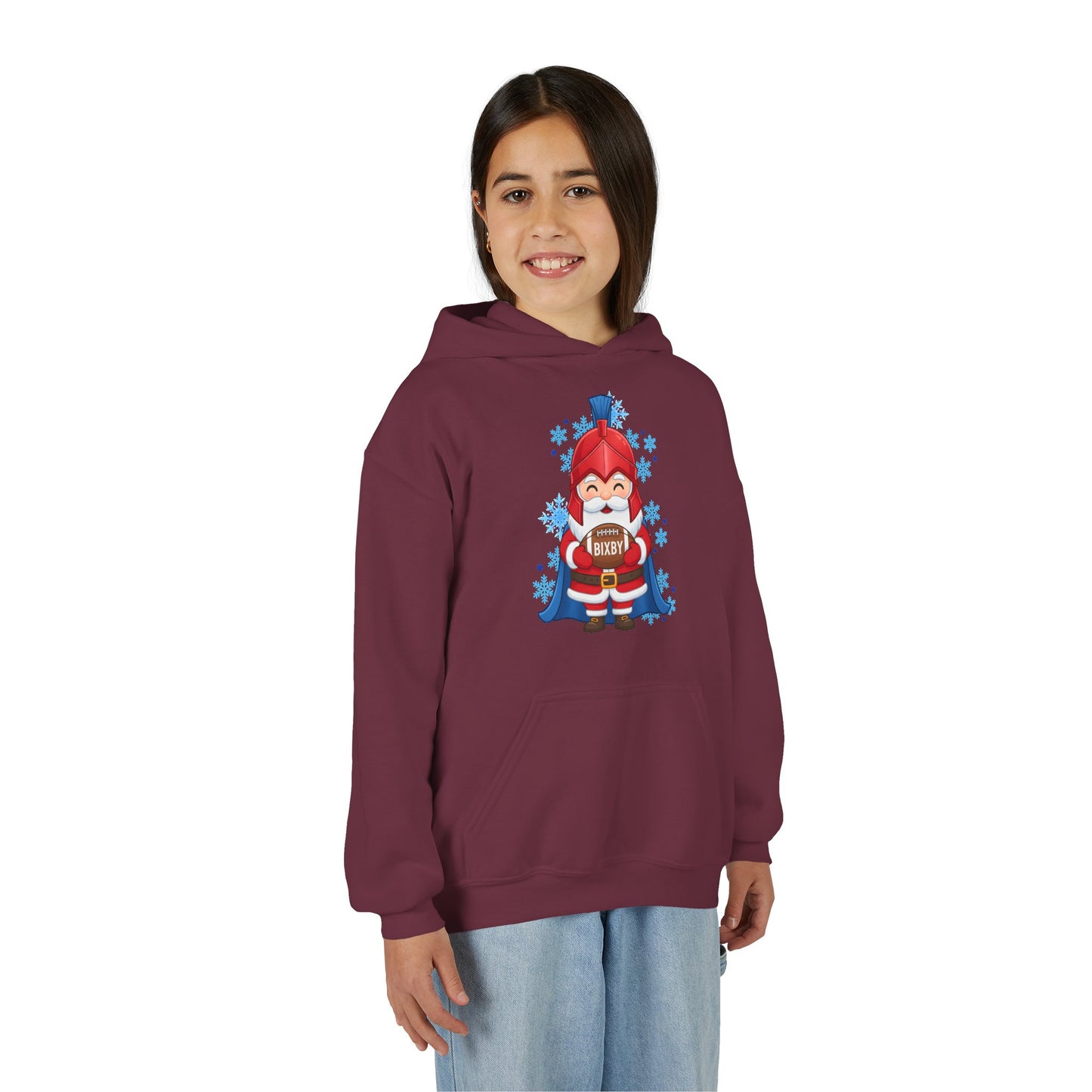 Spartan Football Santa Youth Gildan Hoodie