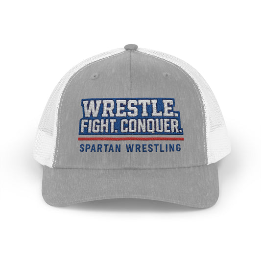 Spartan Wrestle. Fight. Conquer Trucker Snapback