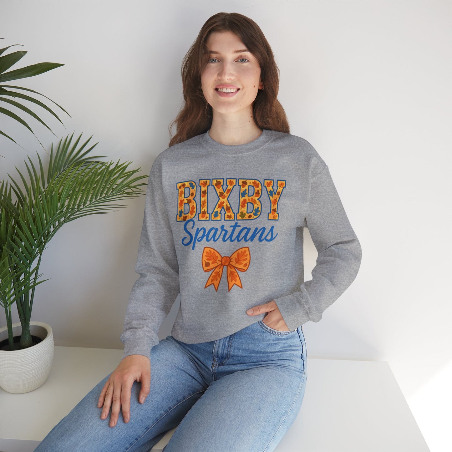 Bixby Spartans Fall Vibes Gildan Sweatshirt