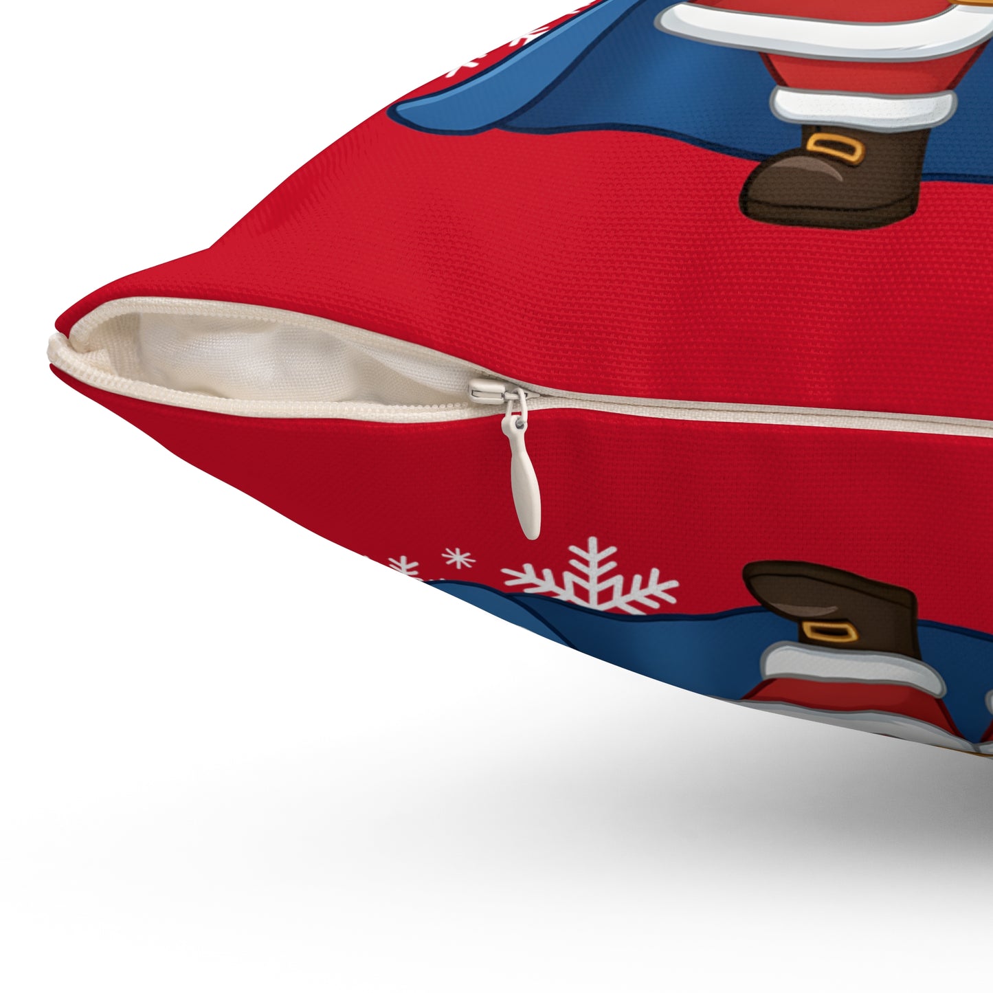 Spartan Santa Red Christmas Pillow