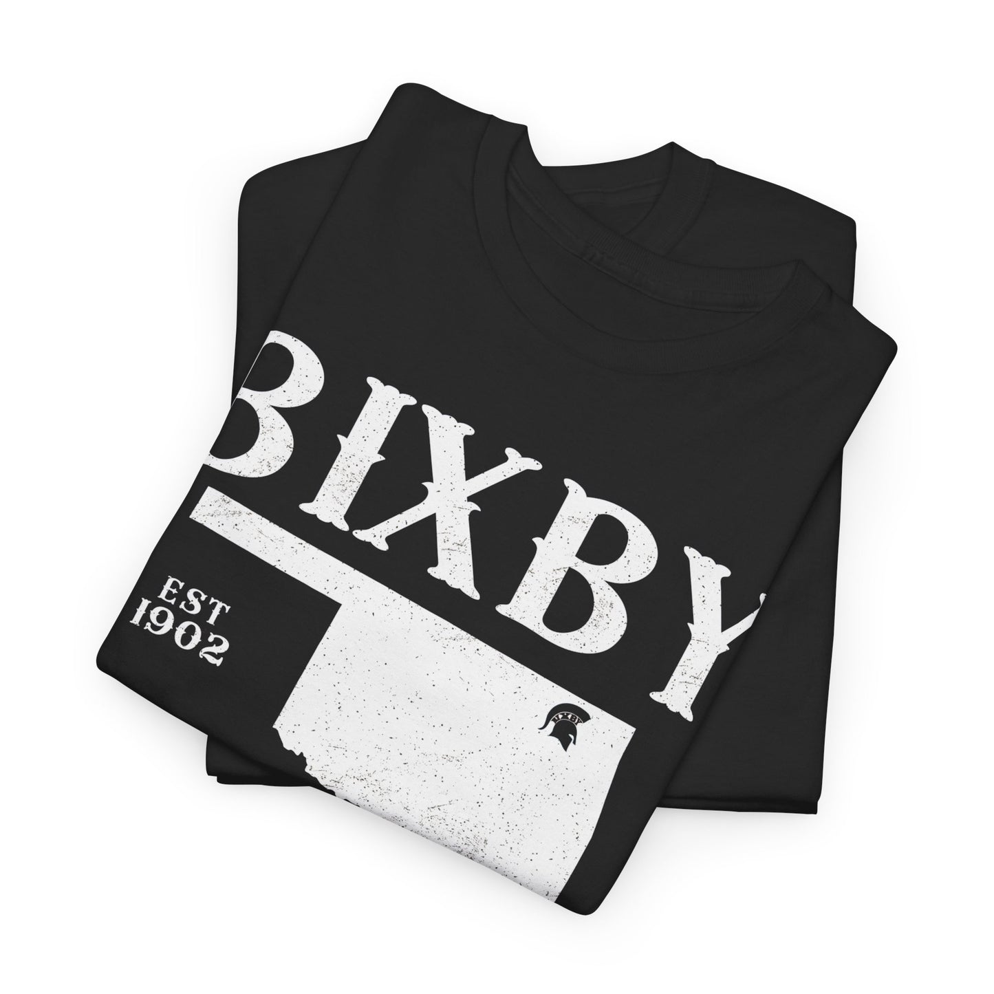 Bixby Oklahoma Spartans Distressed Grunge Effect Gildan Tee