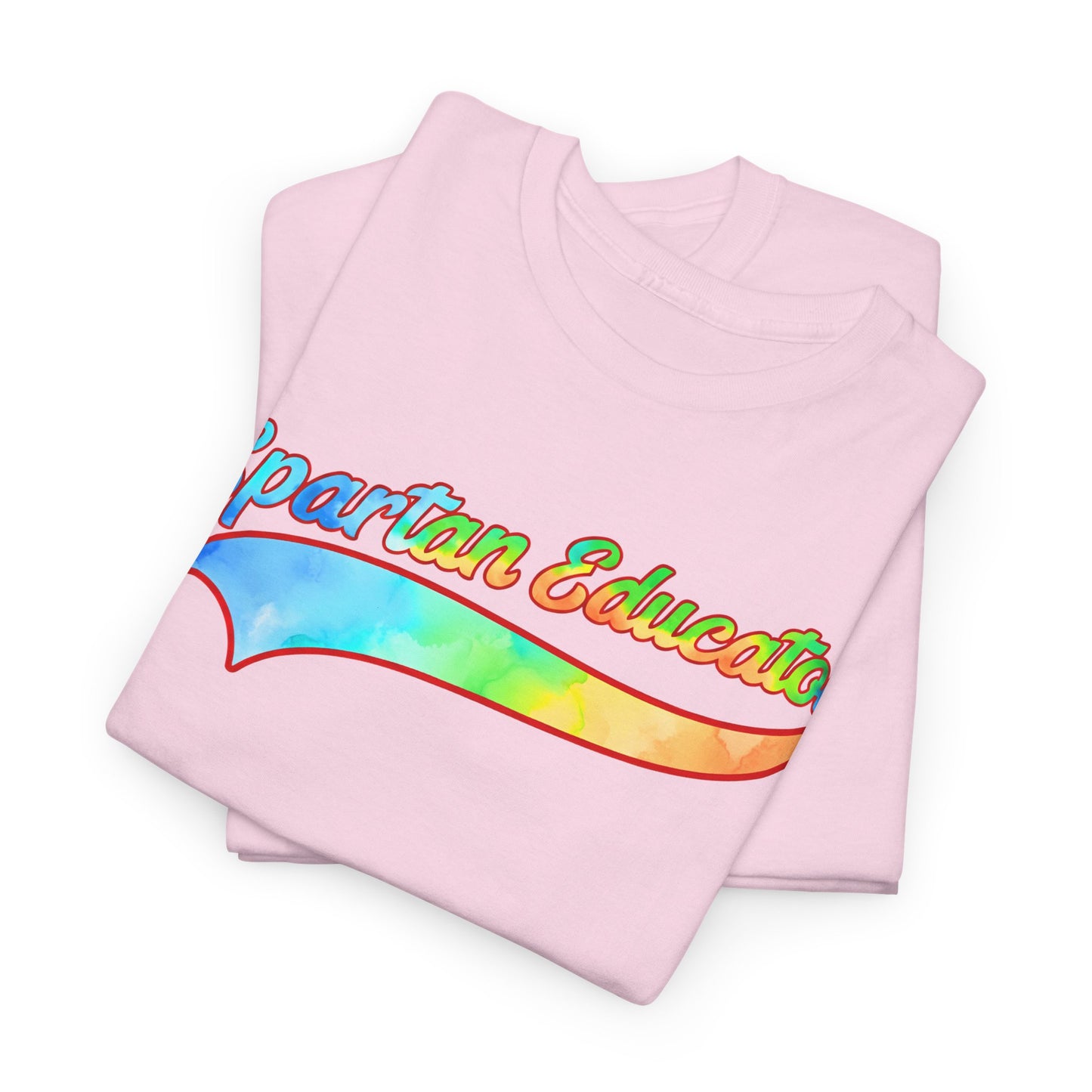 Spartan Educator Tie-Dye Design Gildan Tee With Sleeve Logo