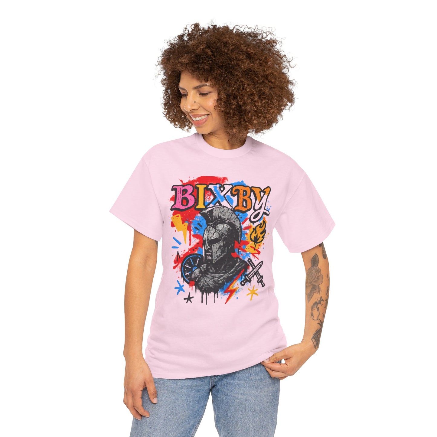 Bixby Spartan Graffiti Chaos Gildan Tee