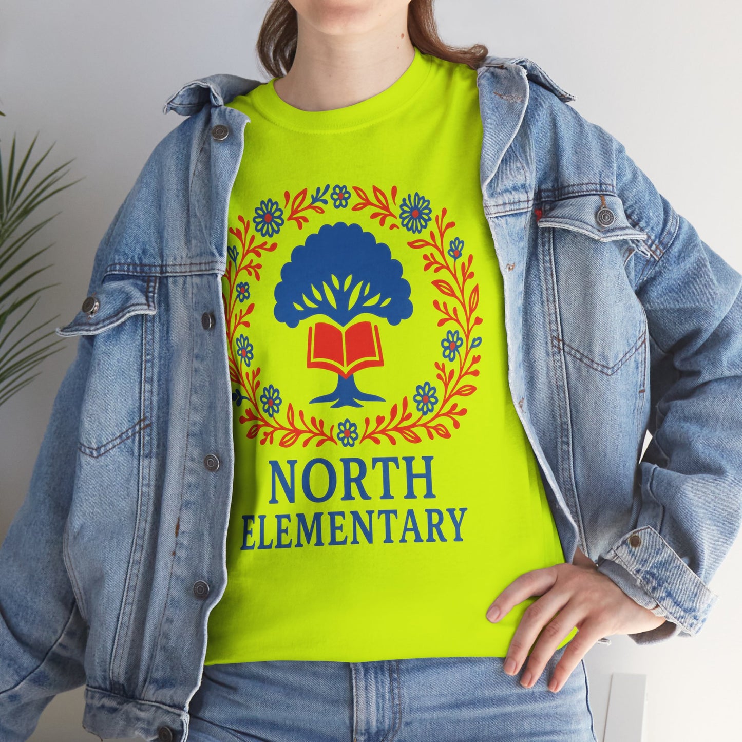 Floral North Elementary Spartan Gildan Tee