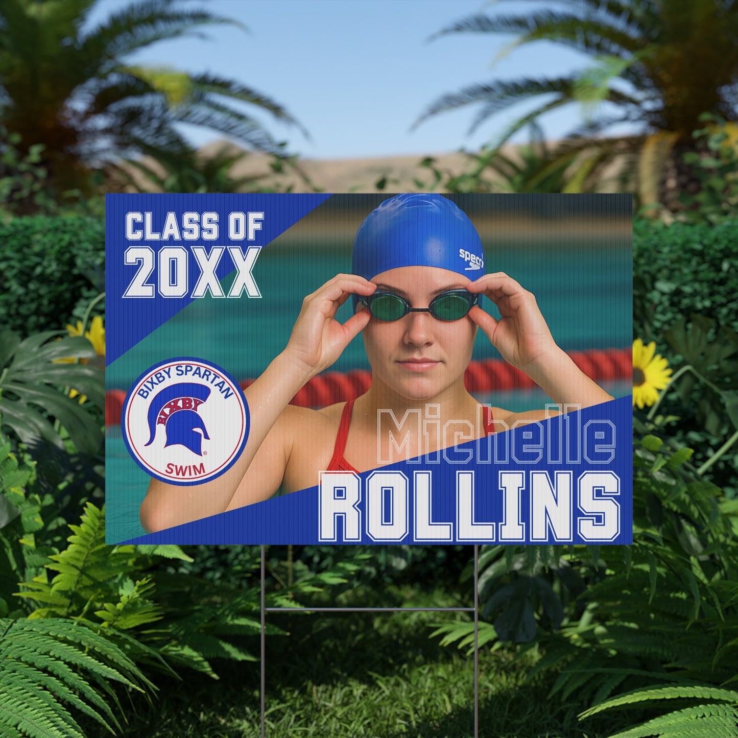 Bixby Spartan Swim Yard Sign