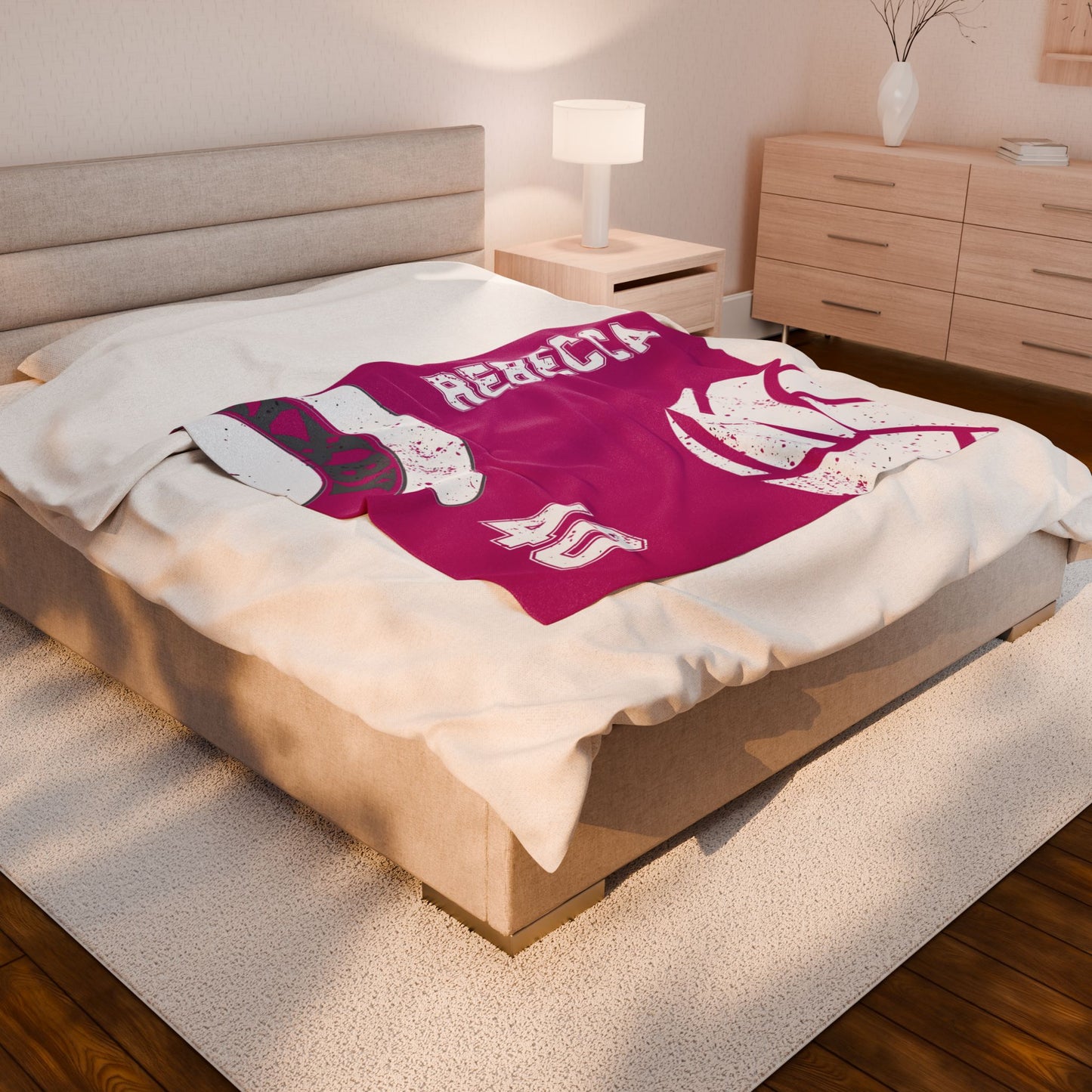 Spartan Volleyball Velveteen Plush Blanket - Customized