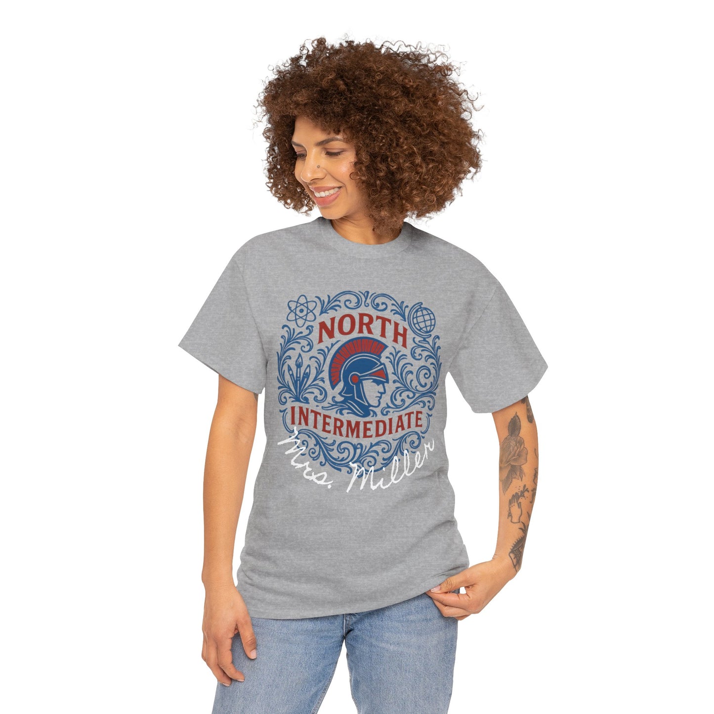 Floral Bixby North Intermediate Spartan Gildan Tee