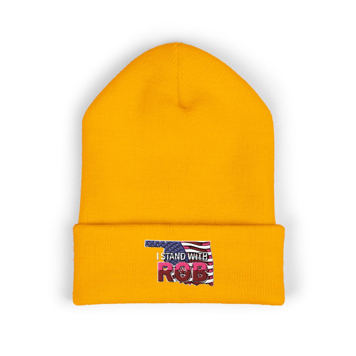 American Flag - I Stand With Rob Embroidered Beanie