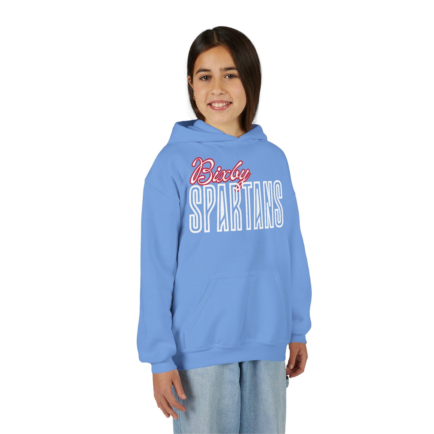 Bixby Spartans Cursive Gildan Hoodie