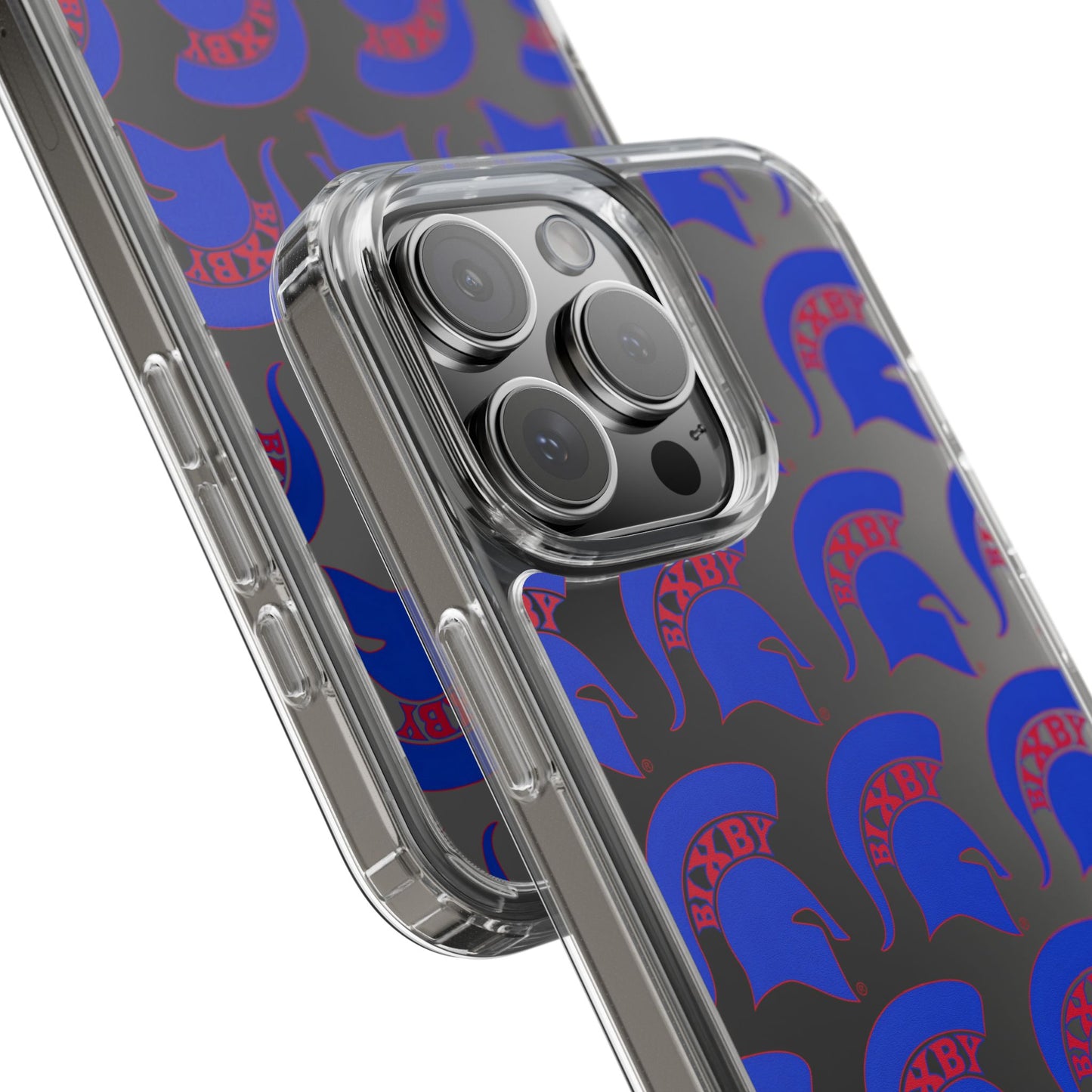 Spartan Blue Logo Clear Apple Phone Case