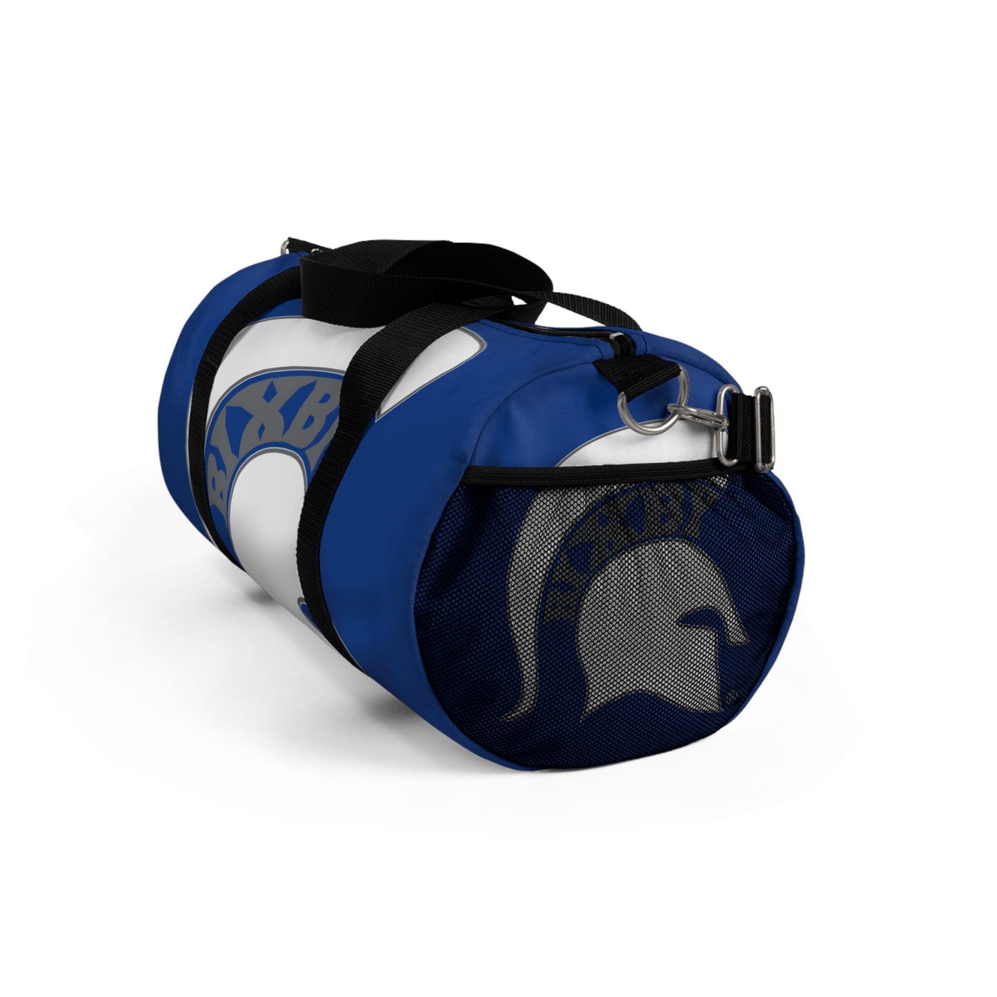 Spartan White Logo Athletic Duffel Bag