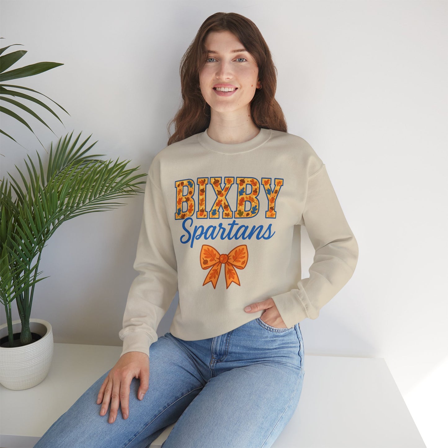 Bixby Spartans Fall Vibes Gildan Sweatshirt
