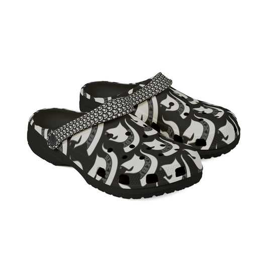 Spartan White Logo Crocs