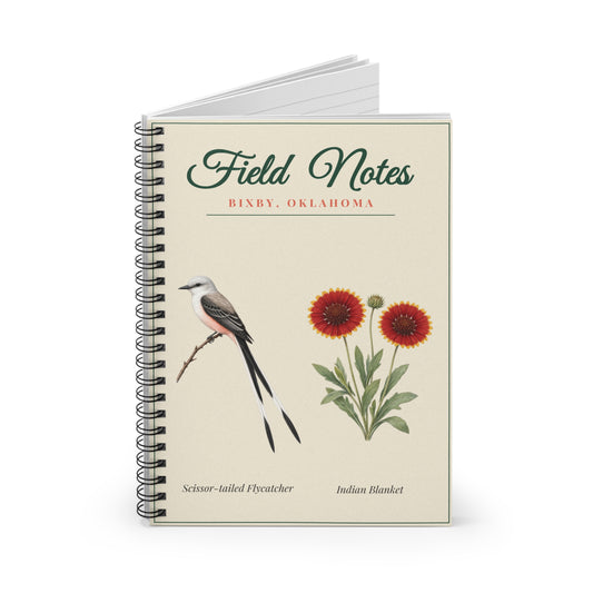 Bixby Oklahoma Notebook | Wildflower Field Notes Journal