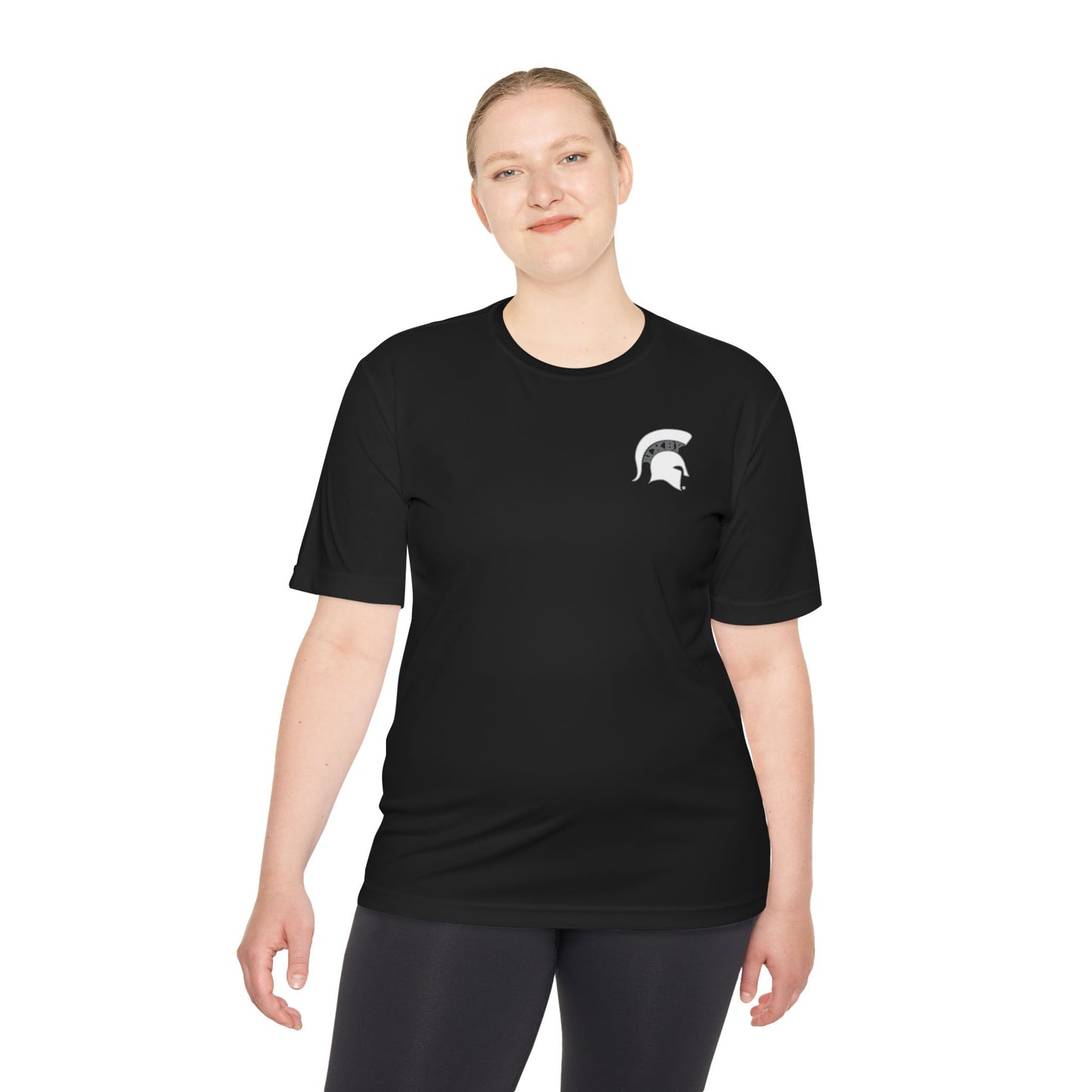 Spartan White Logo Adult Sport-Tek Tee
