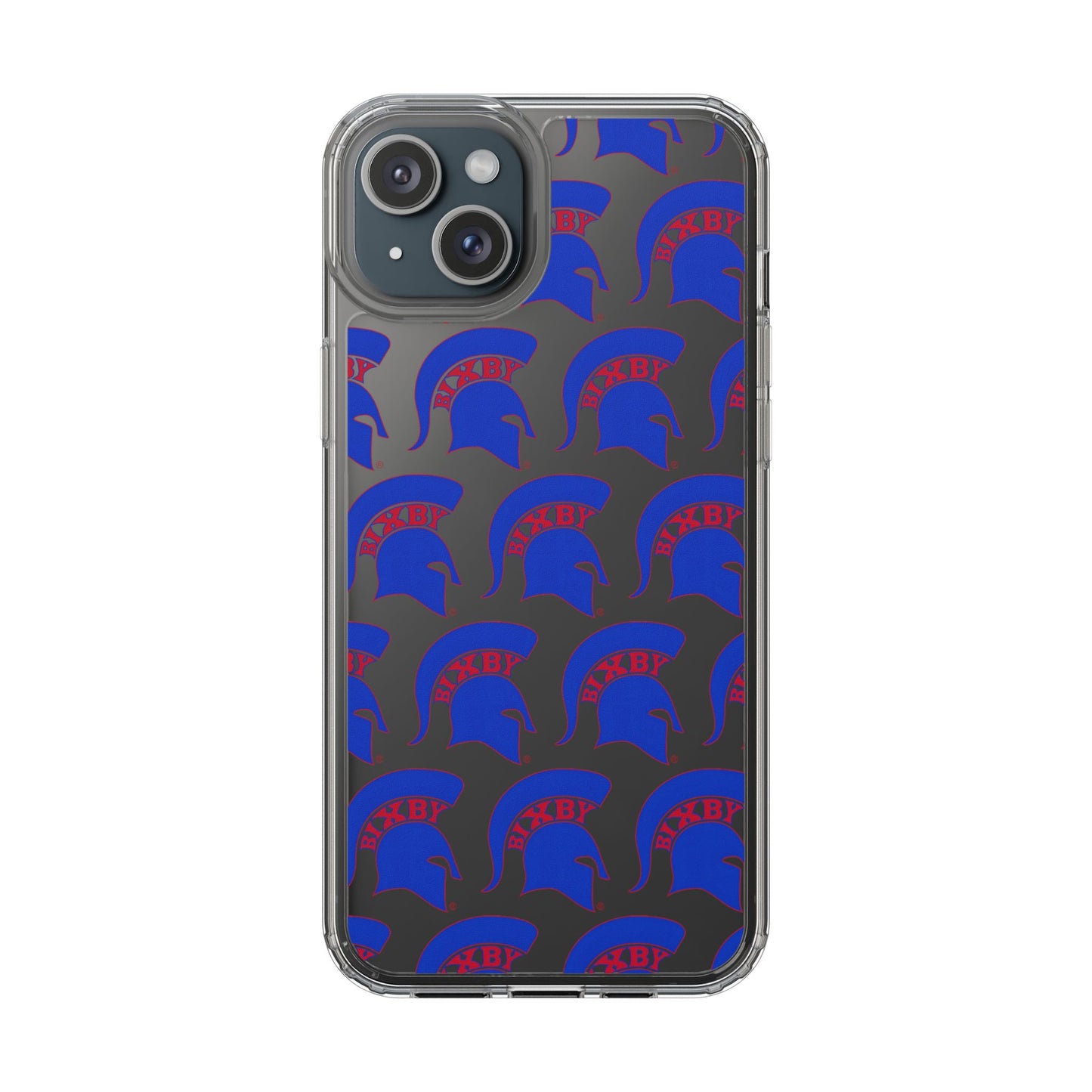 Spartan Blue Logo Clear Apple Phone Case