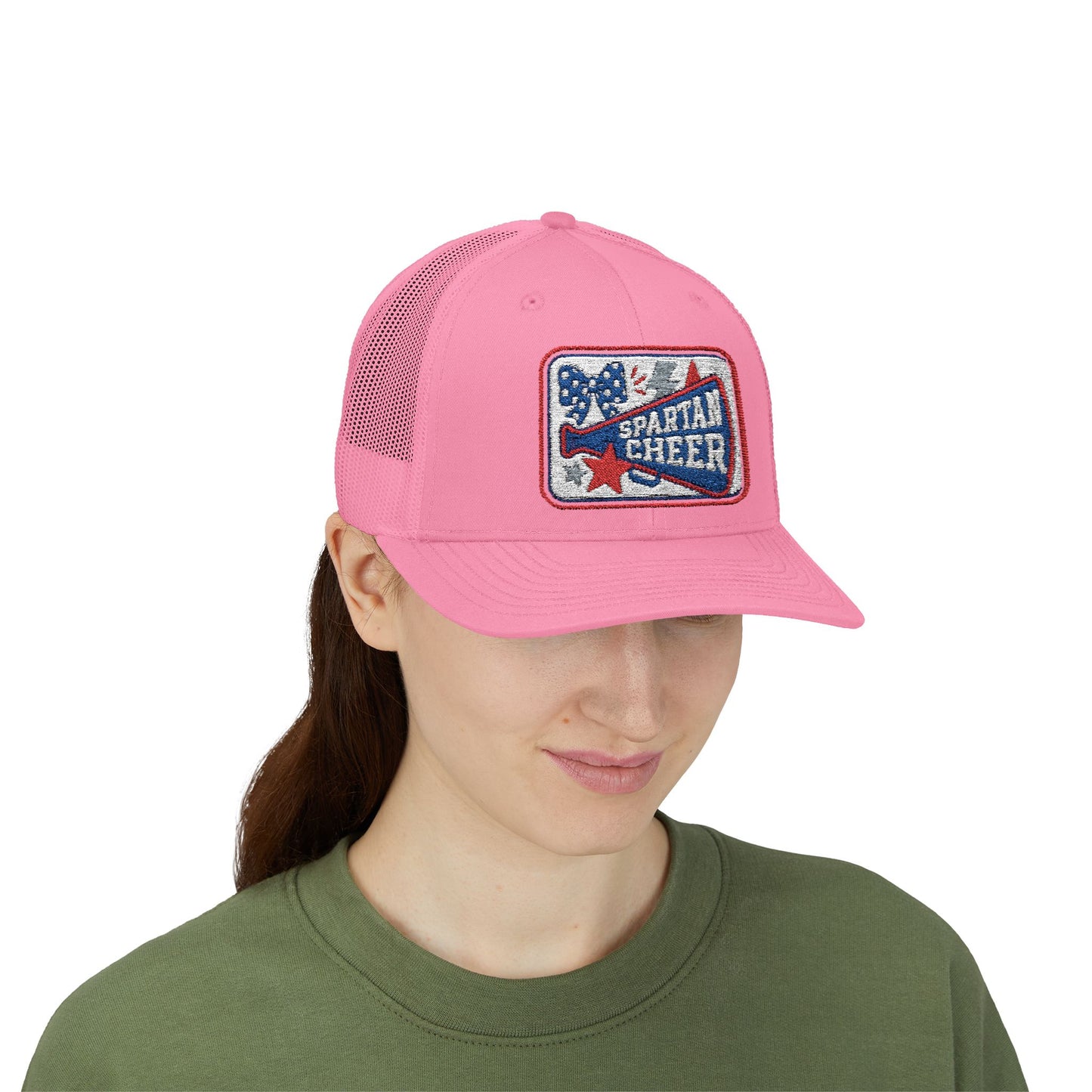 Spartan Cheer Embroidered Trucker Snapback