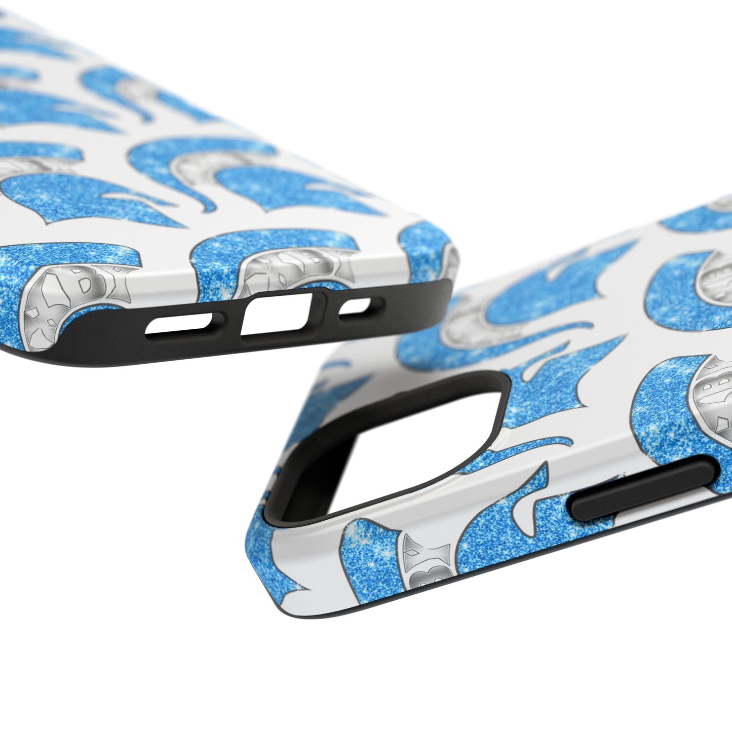 Bixby Spartan Blue Bling Logo Impact Resistant iPhone Case