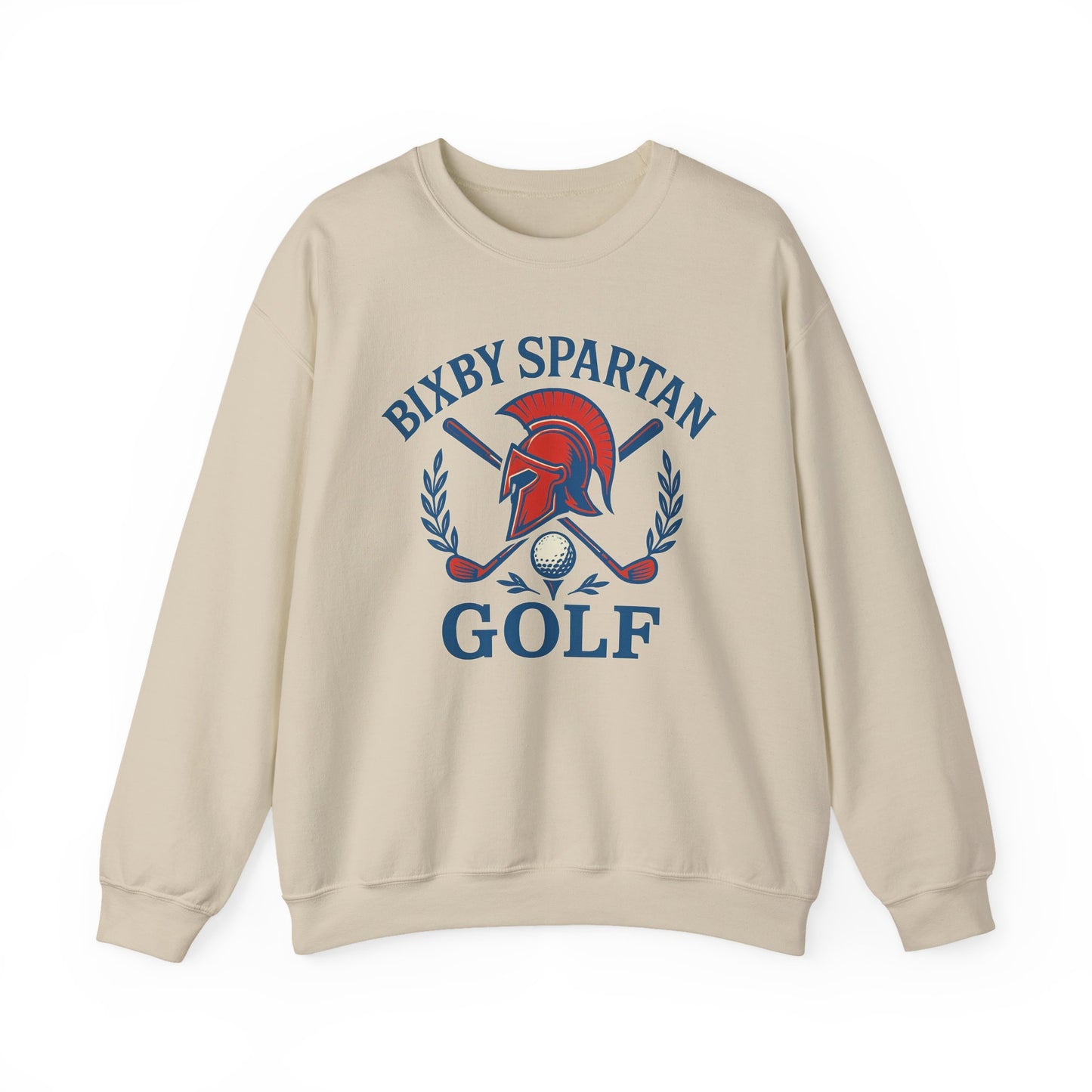 Bixby Spartan Golf Crest Gildan Sweatshirt