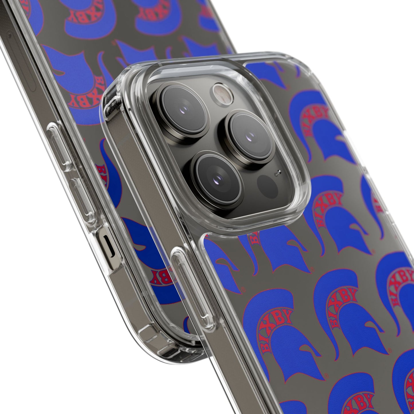 Spartan Blue Logo Clear Apple Phone Case