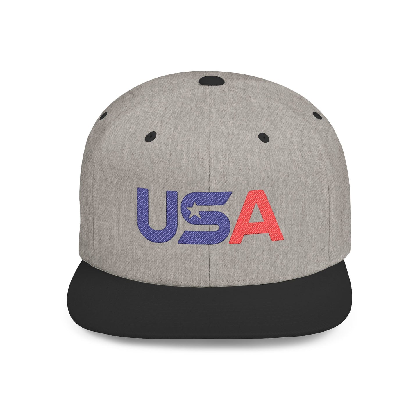 Patriotic USA Embroidered Flat Bill Snapback
