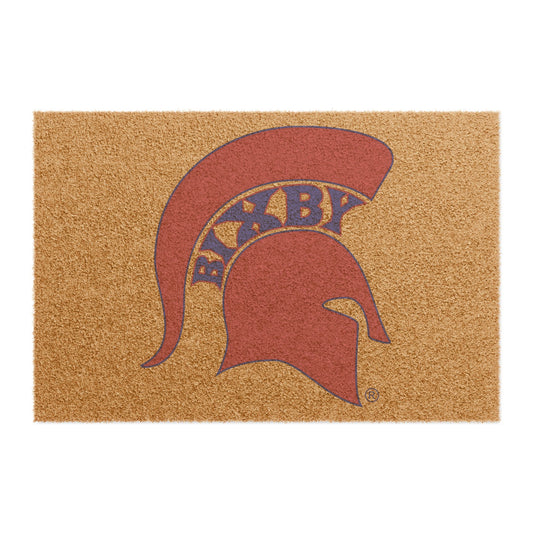Spartan Red Logo Heavy-Duty Rubber Backed Doormat