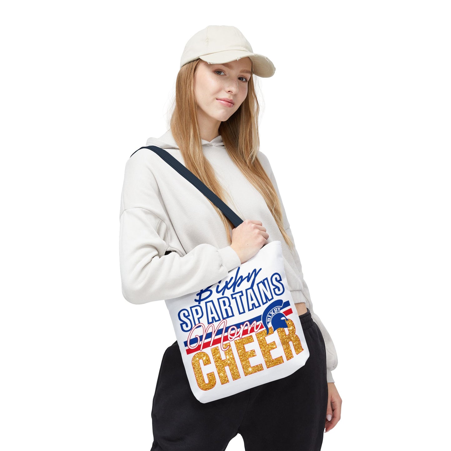 Bixby Spartans Cheer Mom Polyester Tote Bag