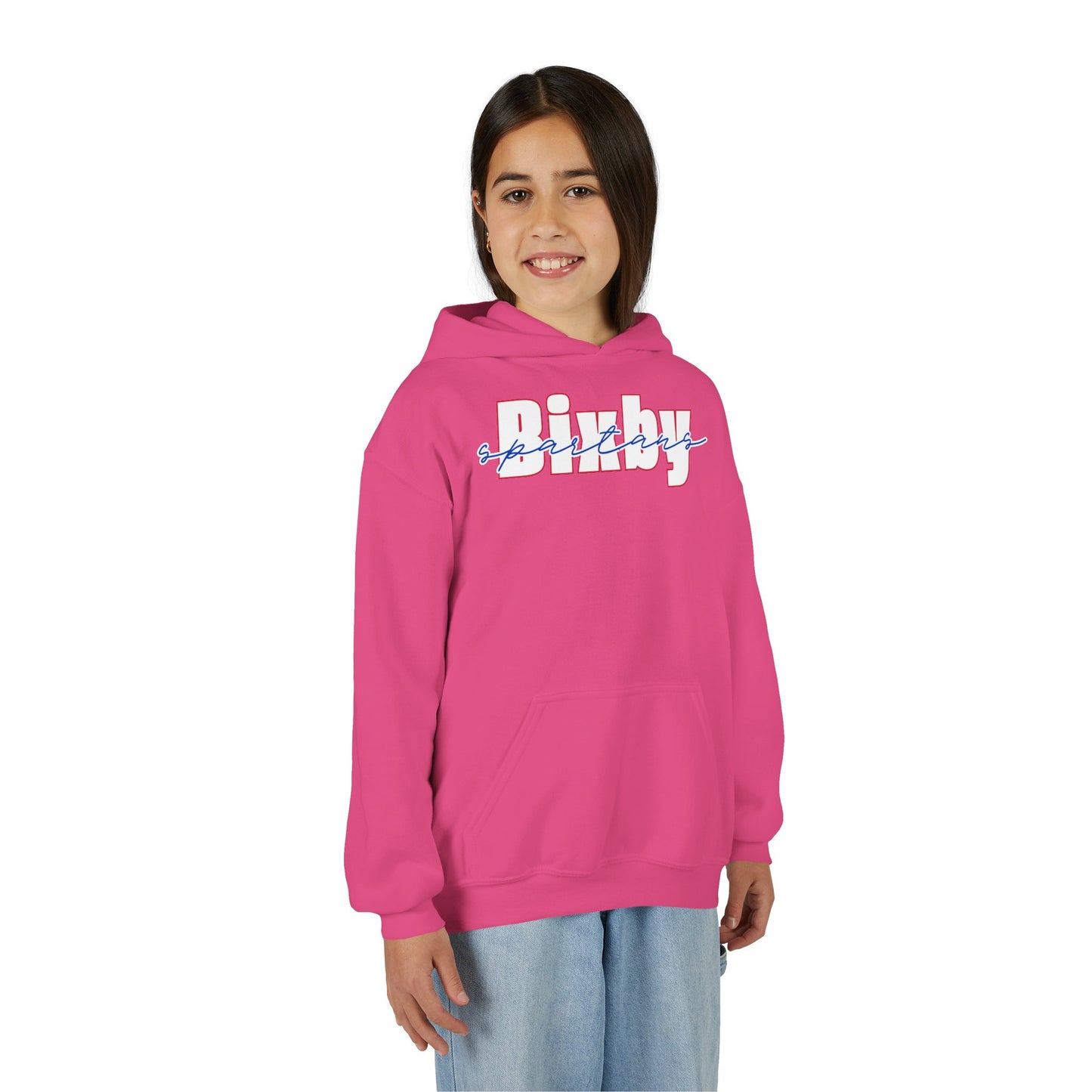 Bixby Spartans Cursive Gildan Hoodie