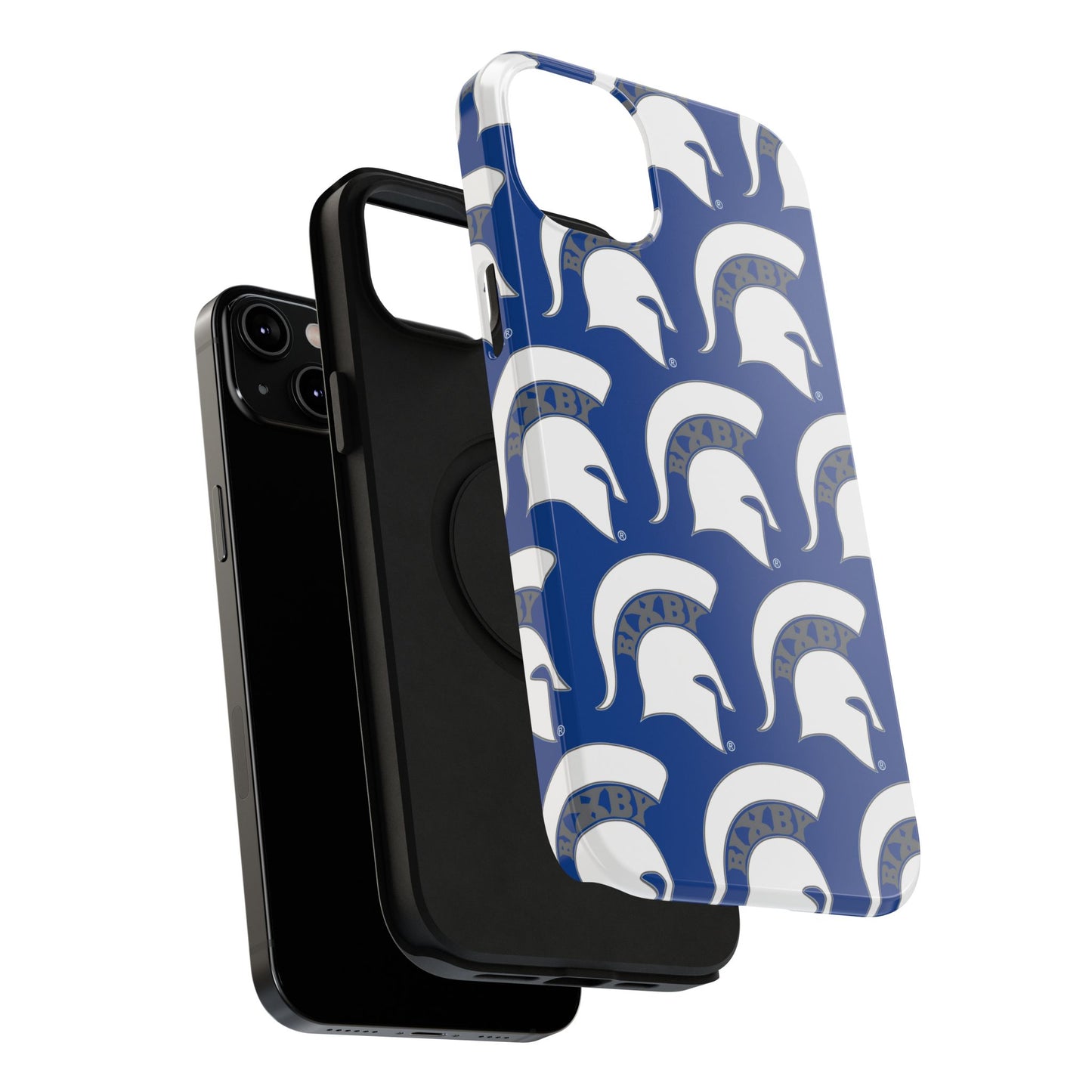 Bixby Spartan White Logo Impact Resistant iPhone Case