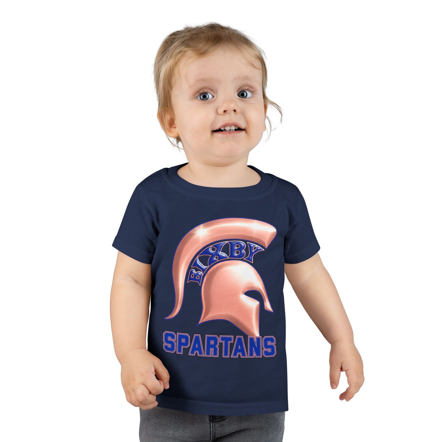 Bixby Spartans Metallic Rose Gold Toddler Tee