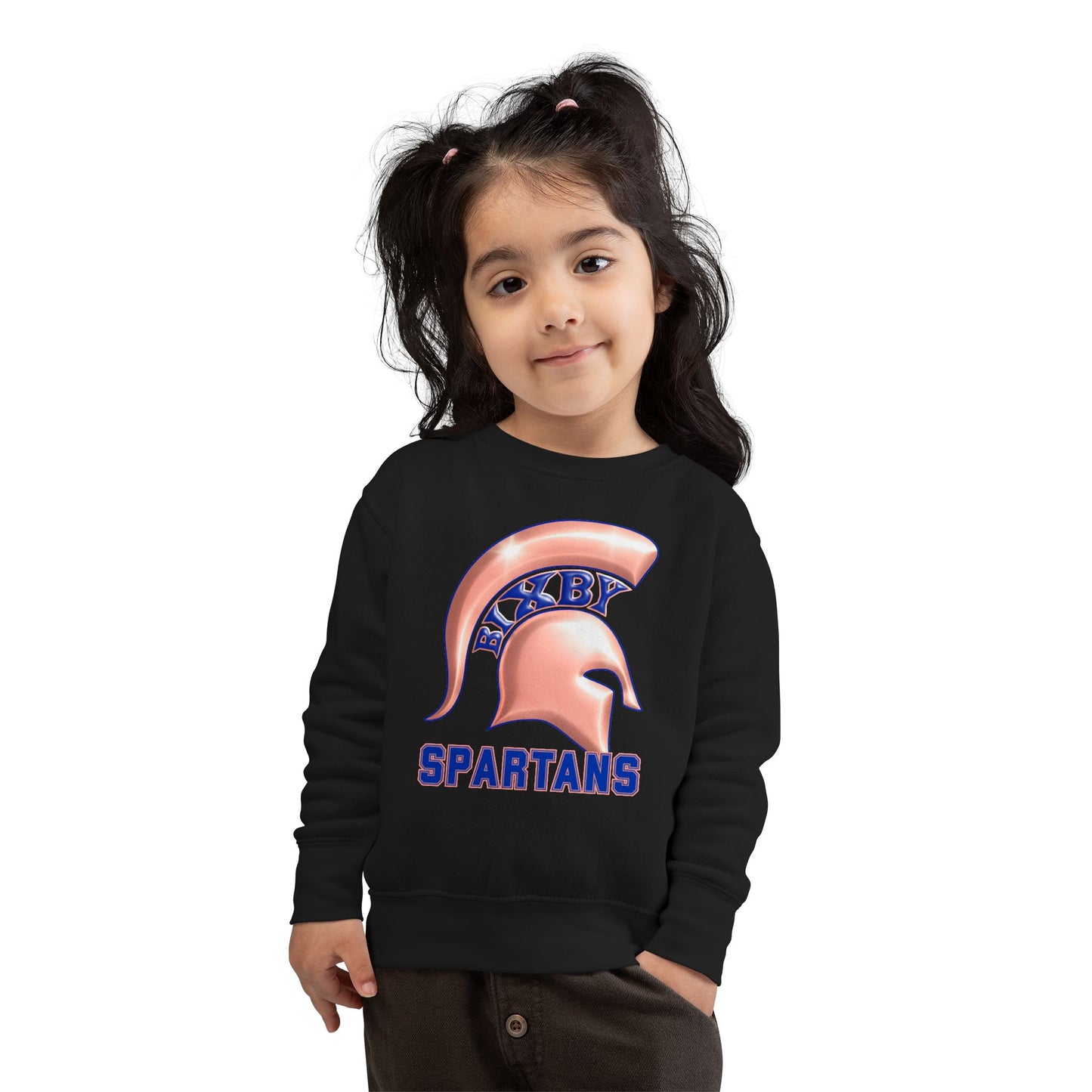 Bixby Spartans Metallic Rose Gold Toddler Rabbit Skins Sweatshirt