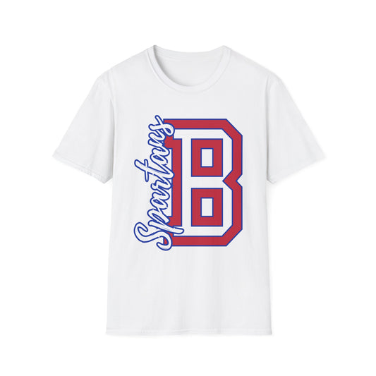 B Letter Spartan Sportsman Softstyle Gildan Tee